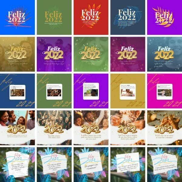 Pack Canva Ano Novo 50 Modelos Editáveis+ Bônus