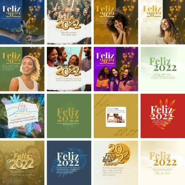 Pack Canva Ano Novo 50 Modelos Editáveis+ Bônus