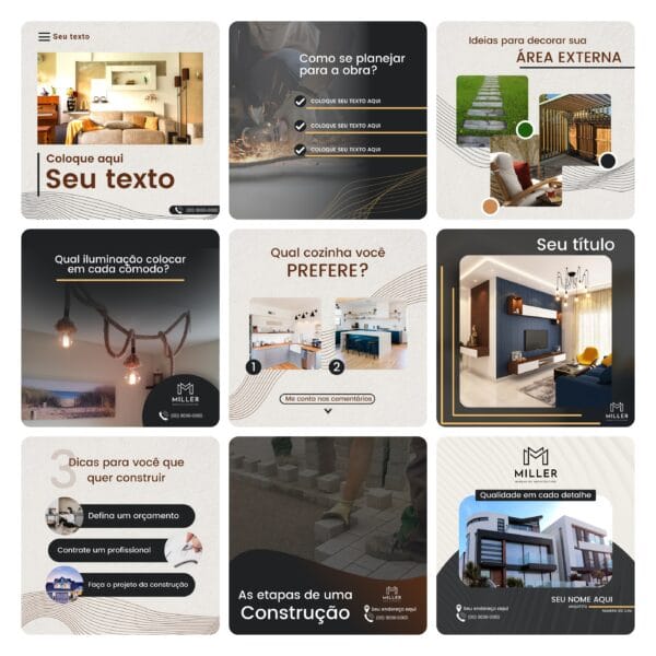Pack Canva Arquitetos 30 Modelos Editáveis+ Bônus