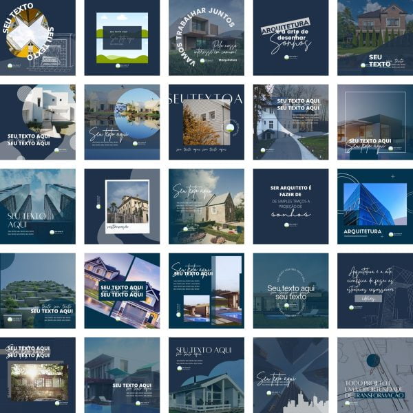 Pack Canva Arquitetura Arquiteto 2.0 25 Modelos Editáveis+ Bônus