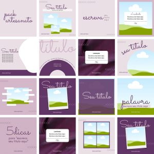 Pack Canva Artesanato 3.0 14 Modelos Editáveis+ Bônus