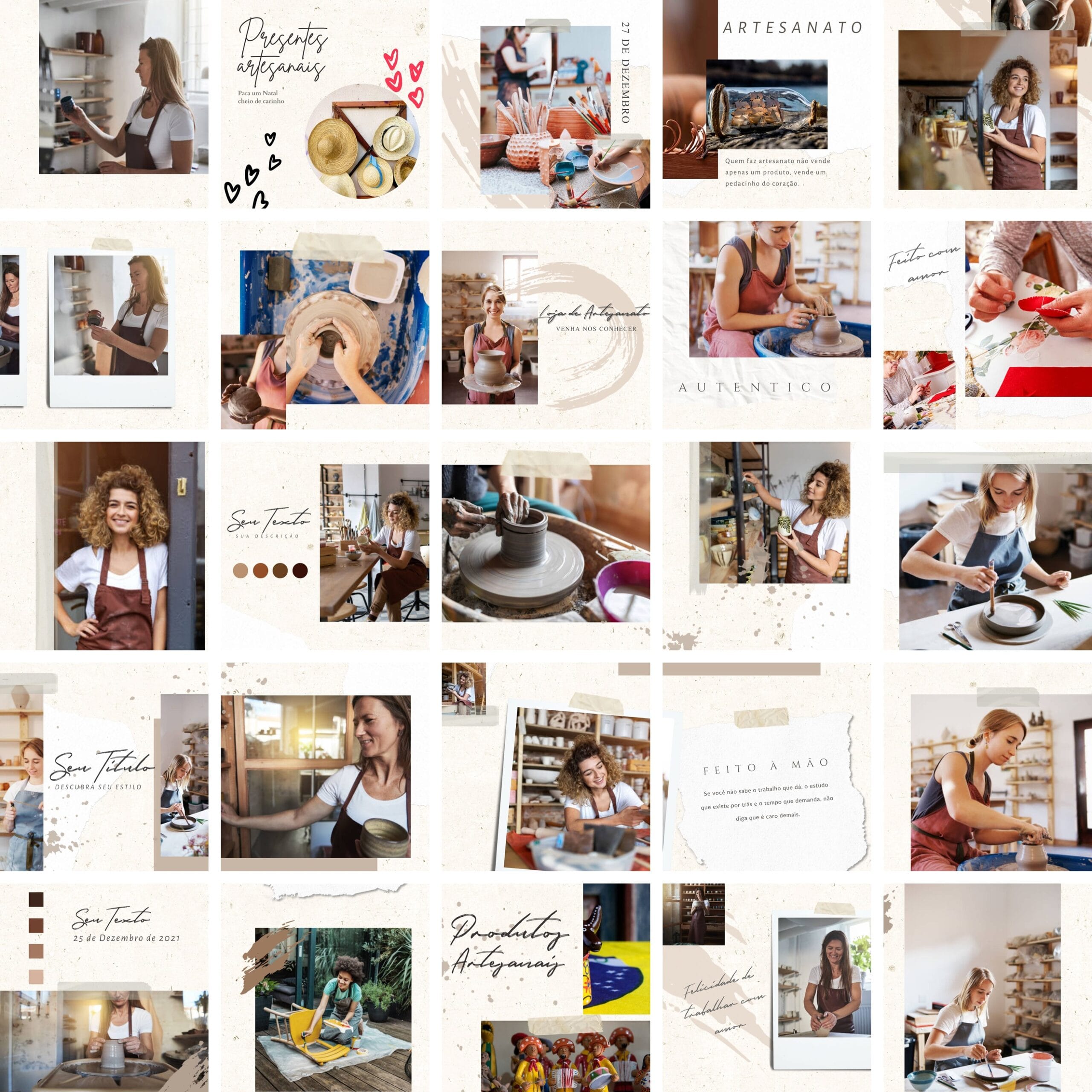 Pack Canva Artesanato Artesão 25 Modelos Editáveis+ Bônus 1 Pack Canva Artesanato Artesão 25 Modelos Editáveis+ Bônus
