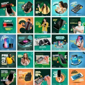 Pack Canva Assistencia Tecnica Celular 25 Modelos Editáveis+ Bônus