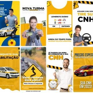 Pack Canva Auto Escola 27 Modelos EditáveisStorie + Bônus