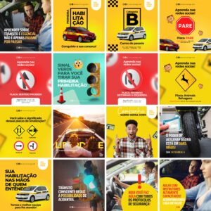 Pack Canva Auto Escola 30 Modelos Editáveis+ Bônus