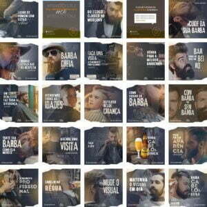 Pack Canva Barbearia Cabeleireiro 50 Modelos Editáveis+ Bônus