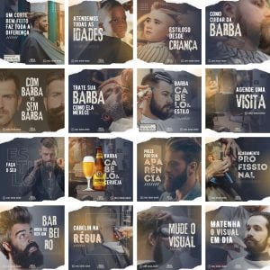 Pack Canva Barbearia Cabelereiro 30 Modelos Editáveis+ Bônus