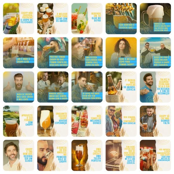 Pack Canva Bares Bar Cervejaria 200 Modelos Editáveis+ Legendas