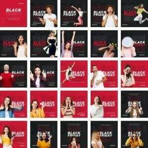 Pack Canva Black Friday 200 Modelos Editáveis+ Bônus