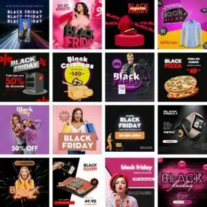 Pack Canva Black Friday 40 Modelos Editáveis+ Bônus