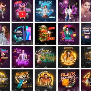 Pack Canva Black Friday Ofertas 3.0 20 Modelos Editáveis+ Bônus
