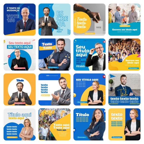 Pack Canva Campanha Política 70 Modelos Editáveis+ Bônus