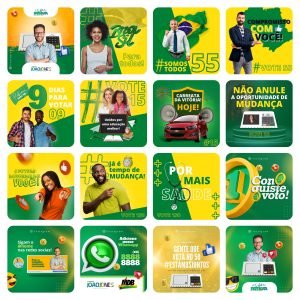 Pack Canva Campanha Política 70 Modelos Editáveis+ Bônus