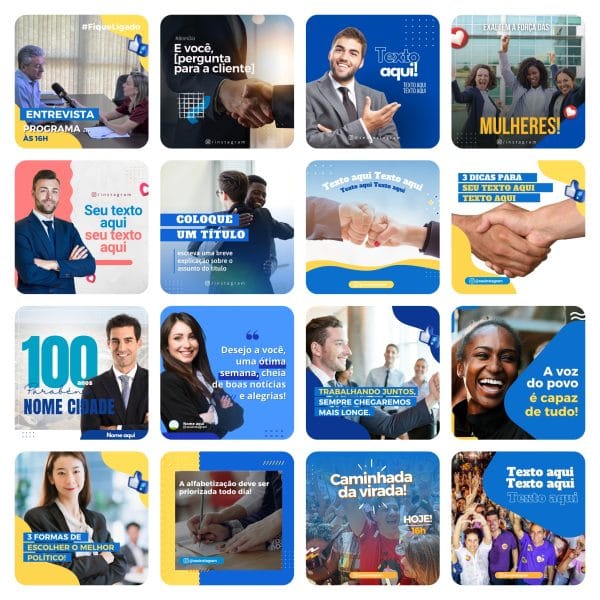 Pack Canva Campanha Política 70 Modelos Editáveis+ Bônus