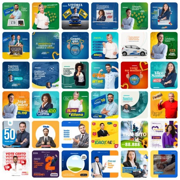 Pack Canva Campanha Política Eleições 230 Modelos Editáveis+ Bônus