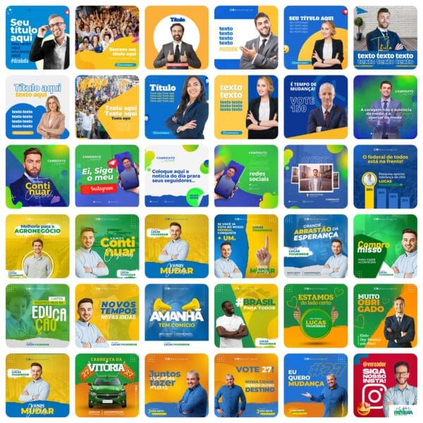 Pack Canva Campanha Política Eleições 230 Modelos Editáveis+ Bônus