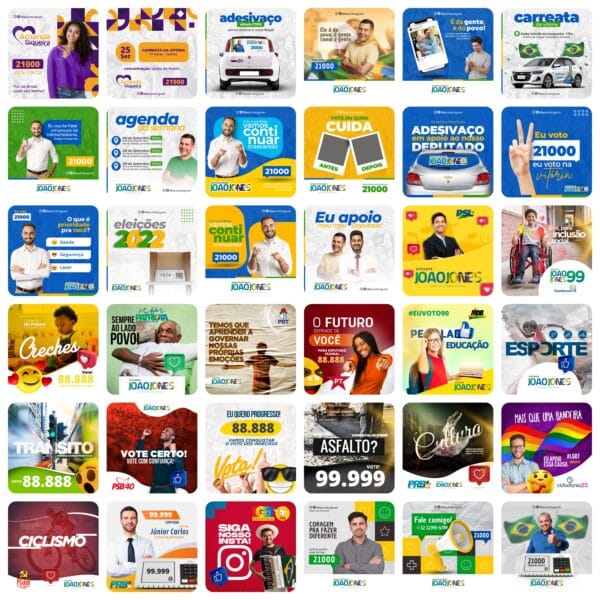 Pack Canva Campanha Política Eleições 230 Modelos Editáveis+ Bônus