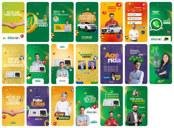 Pack Canva Campanha Política Eleições 230 Modelos Editáveis+ Bônus