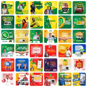 Pack Canva Campanha Política Eleições 230 Modelos Editáveis+ Bônus
