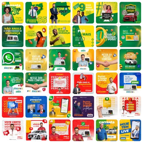 Pack Canva Campanha Política Eleições 230 Modelos Editáveis+ Bônus