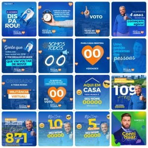 Pack Canva Campanha Política Eleições 50 Modelos Editáveis+ Bônus