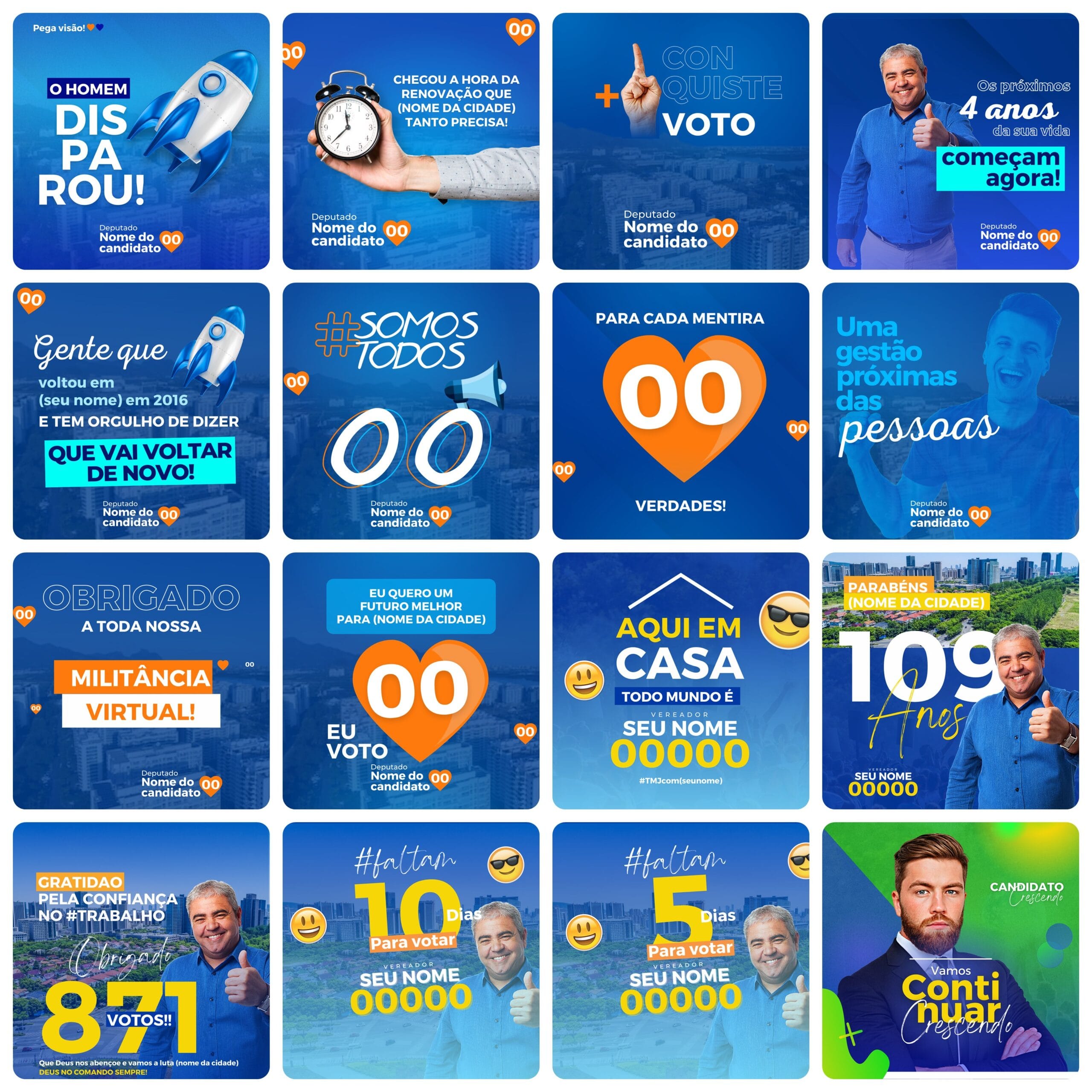 Pack Canva Campanha Política Eleições 50 Modelos Editáveis+ Bônus 1 Pack Canva Campanha Política Eleições 50 Modelos Editáveis+ Bônus