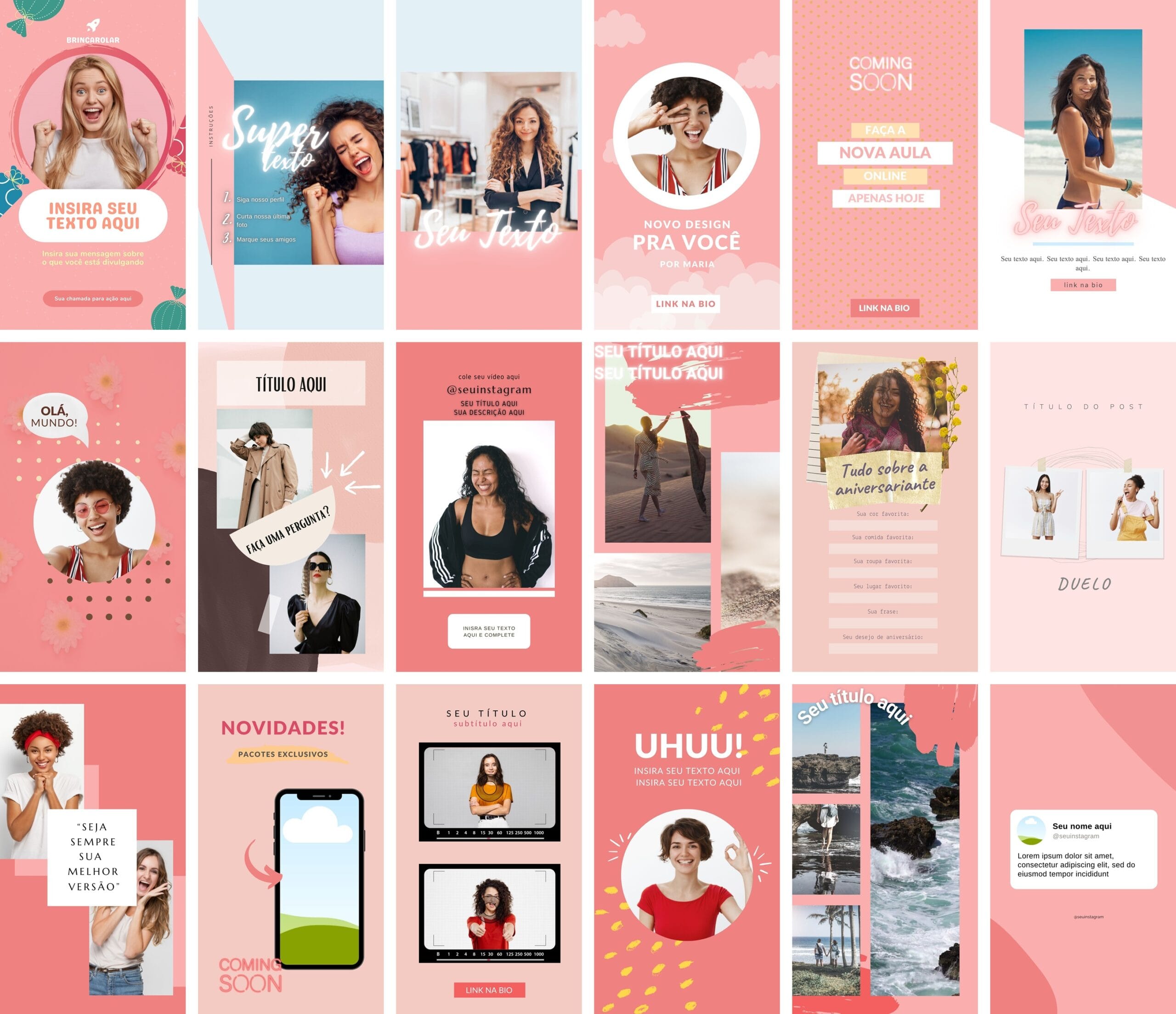 Pack Canva Capas Reels IGTV Instagram 20 Modelos Editáveis+ Bônus 1 Pack Canva Capas Reels IGTV Instagram 20 Modelos Editáveis+ Bônus