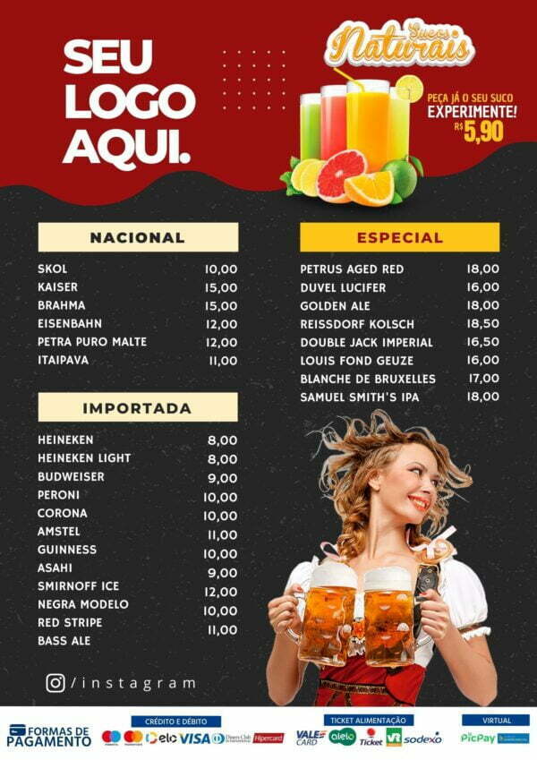Pack Canva Cardápios Menus 10 Artes + Bônus