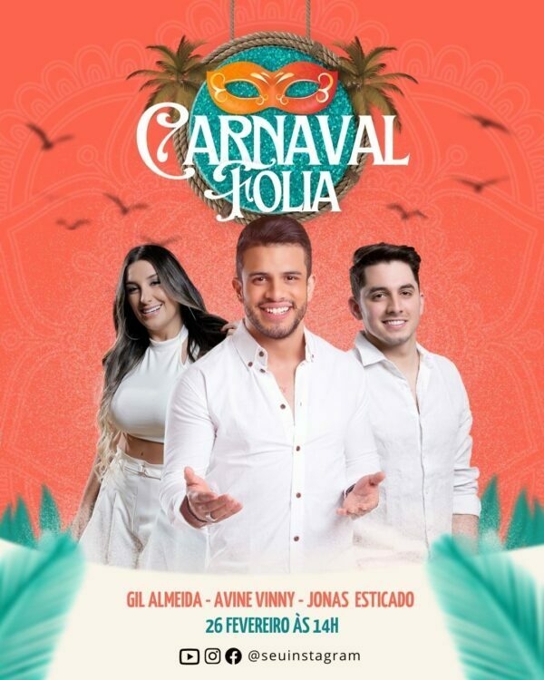 Pack Canva Carnaval 24 Modelos Editáveis+ Bônus