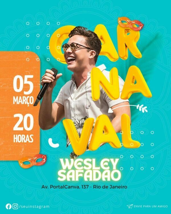 Pack Canva Carnaval 24 Modelos Editáveis+ Bônus