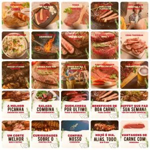 Pack Canva Churrascaria 200 Modelos Editáveis+ Legendas
