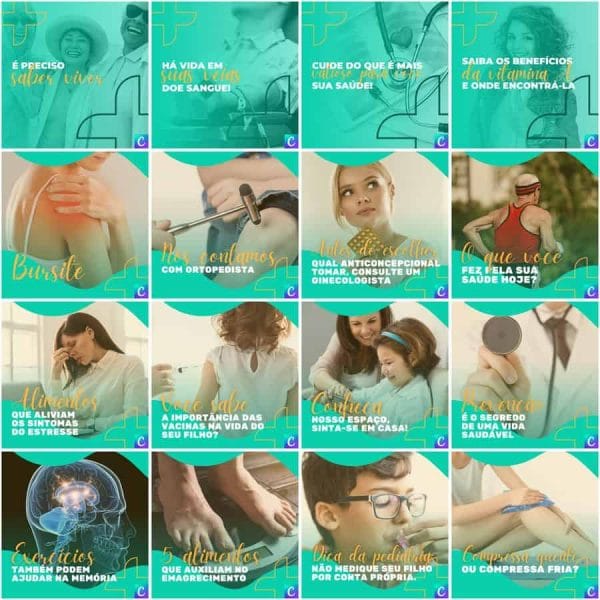 Pack Canva Clinicas Medica 200 Modelos Editáveis+ Legendas