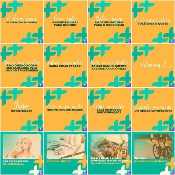 Pack Canva Clinicas Medica 200 Modelos Editáveis+ Legendas