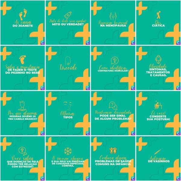 Pack Canva Clinicas Medica 200 Modelos Editáveis+ Legendas
