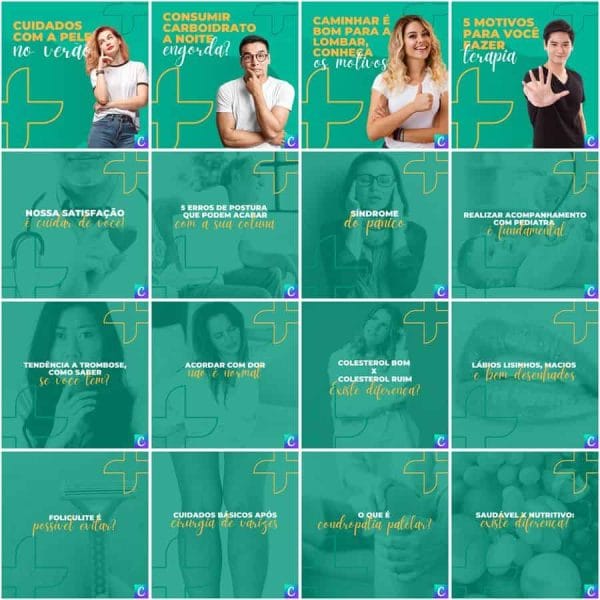 Pack Canva Clinicas Medica 200 Modelos Editáveis+ Legendas