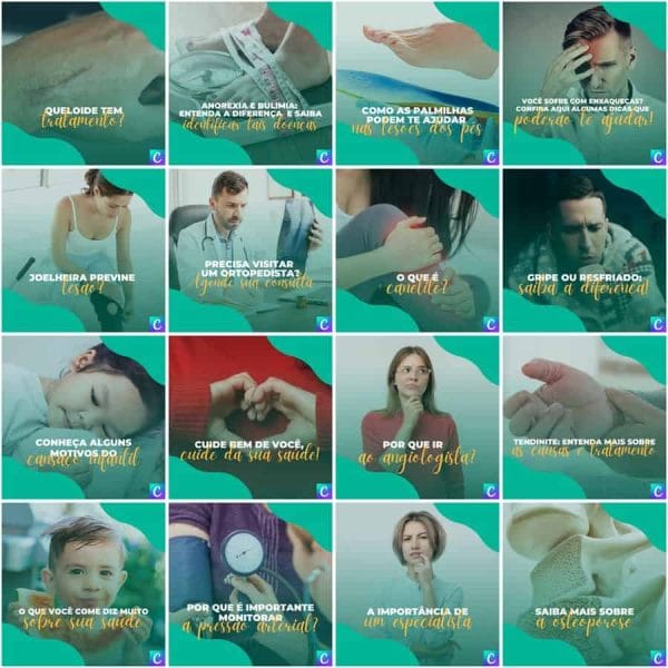 Pack Canva Clinicas Medica 200 Modelos Editáveis+ Legendas