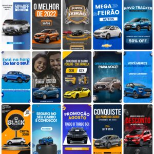 Pack Canva Concessionária 25 Modelos EditáveisStorie + Bônus