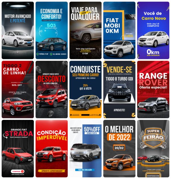 Pack Canva Concessionária 25 Modelos EditáveisStorie + Bônus