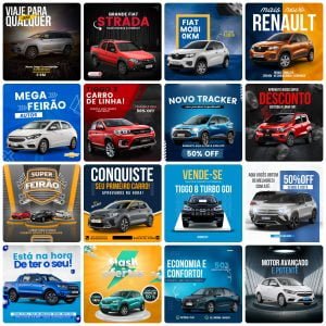 Pack Canva Concessionária 30 Modelos Editáveis+ Bônus