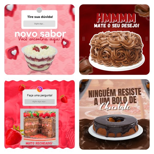 Pack Canva Confeitaria 40 Modelos Editáveis+ Bônus