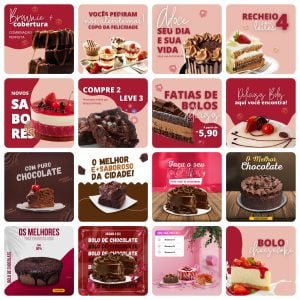 Pack Canva Confeitaria 40 Modelos Editáveis+ Bônus