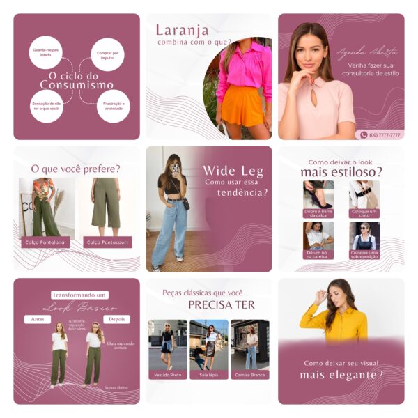 Pack Canva Consultora de Imagens 30 Modelos Editáveis+ Bônus