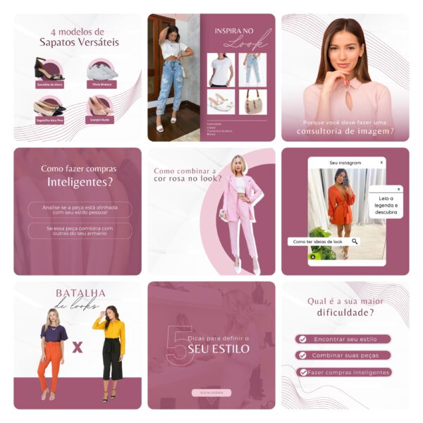 Pack Canva Consultora de Imagens 30 Modelos Editáveis+ Bônus