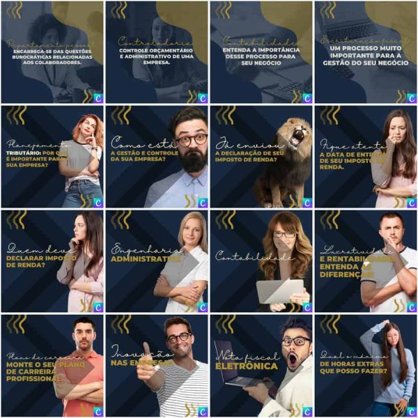 Pack Canva Contabilidade 200 Modelos Editáveis+ Legendas