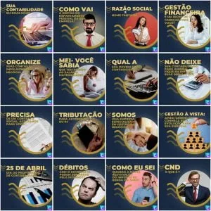 Pack Canva Contabilidade 200 Modelos Editáveis+ Legendas