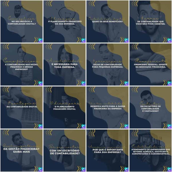 Pack Canva Contabilidade 200 Modelos Editáveis+ Legendas