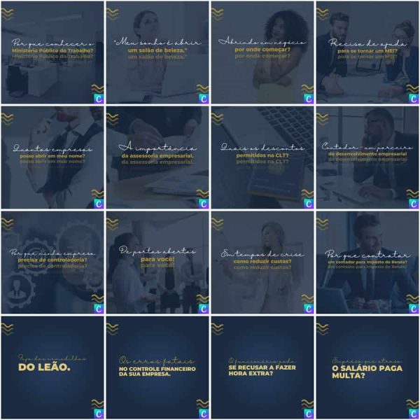 Pack Canva Contabilidade 200 Modelos Editáveis+ Legendas