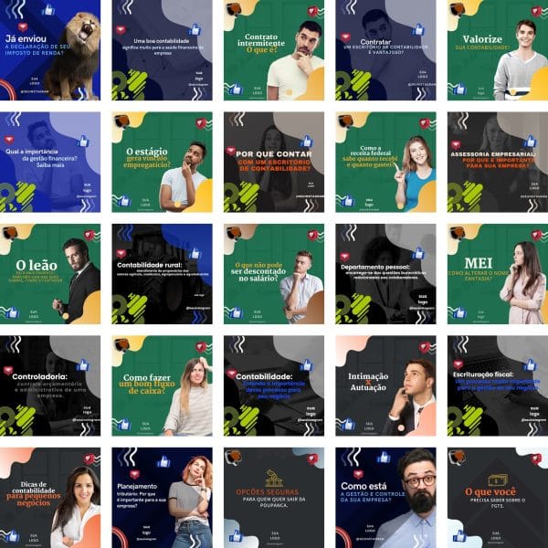 Pack Canva Contabilidade 230 Modelos Editáveis+ Bônus