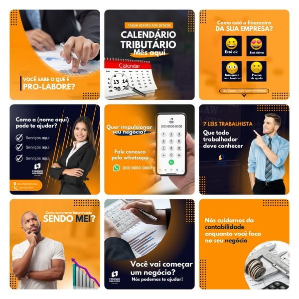 Pack Canva Contabilidade 30 Modelos Editaveis Bonus