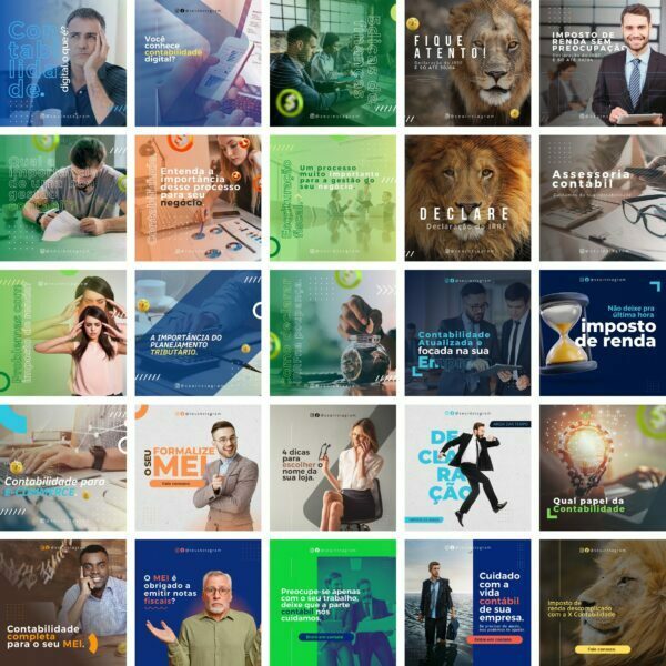 Pack Canva Contabilidade Contabil 50 Modelos Editáveis+ Bônus